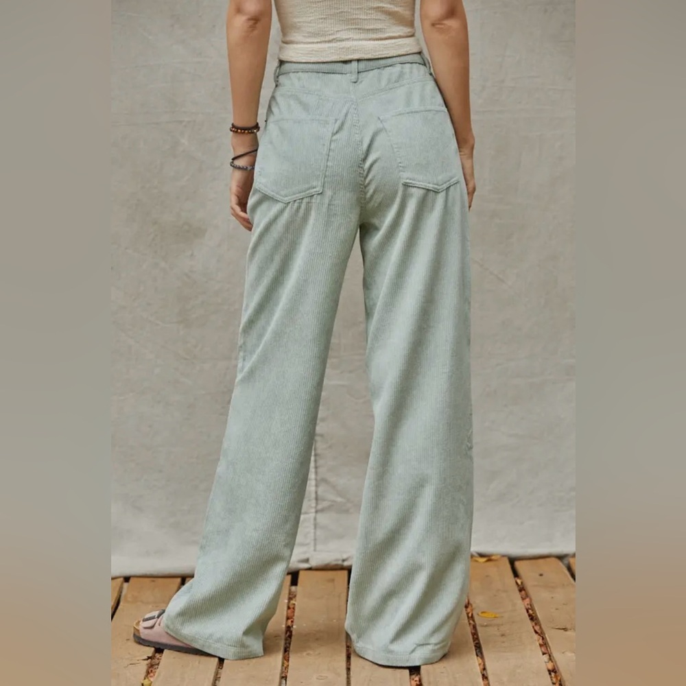 By Together Corduroy pants.  NEW
Color: Sage green